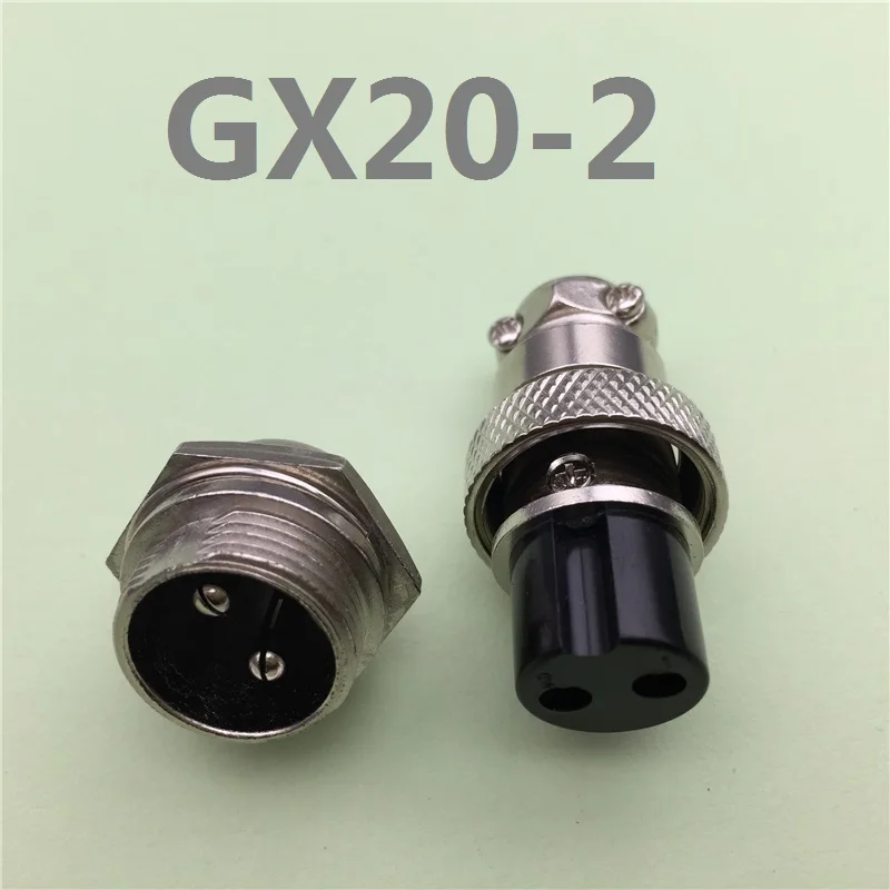 

1pcs GX20 2 Pin Male & Female 20mm Wire Panel Connector Aviation Plug L94 GX20 Circular Connector Socket Plug Free Shipping