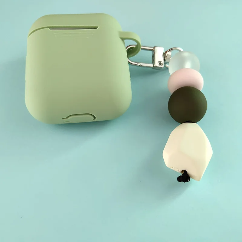 Милый корейский кристалл каменный брелок силиконовый чехол для Apple AirPods чехол Bluetooth наушники защитный чехол коробка
