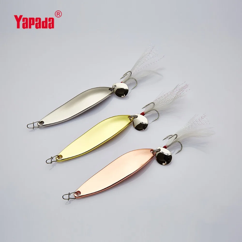 YAPADA Spoon 018 доска для серфинга 18 г тройной крючок + перо блестки 73x18x6 мм многоцветная