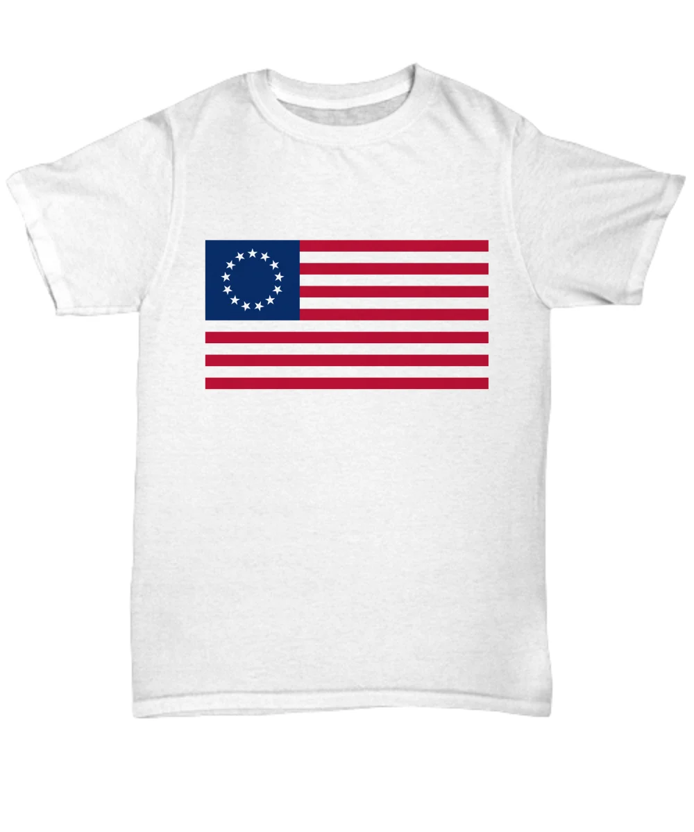 Betsy Ross футболка с американским флагом 13 звезд Оригинальная унисекс|Мужские