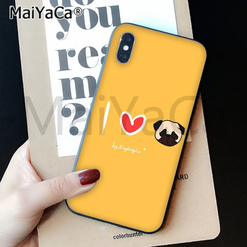 A12 MaiYaCa Мопс Собака увидев вещи собака DIY окрашенный красивый чехол для телефона для iphone 11 pro 8 7 66S Plus X XS MAX 5S SE XR - Цвет: A12