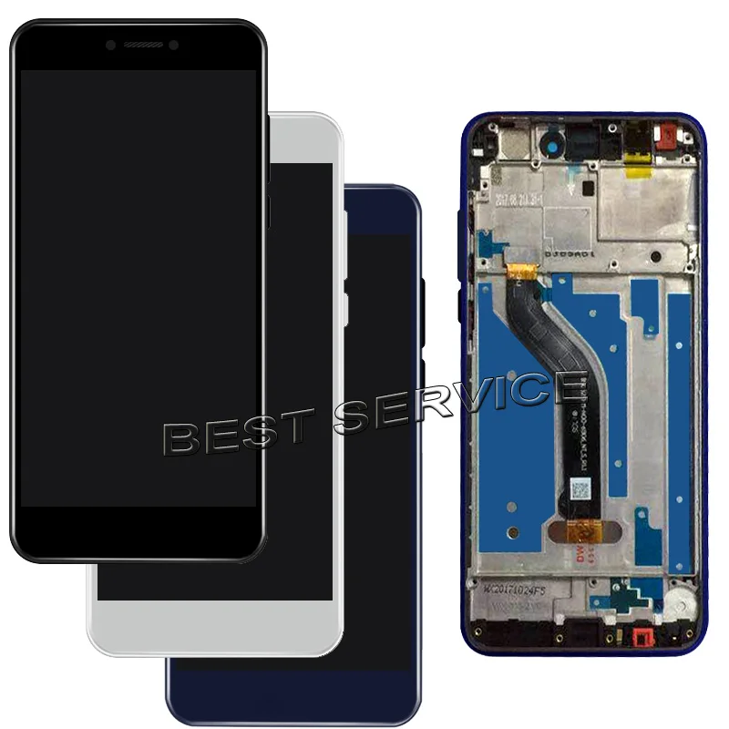 Жк дисплей для Huawei Honor 8 Lite с сенсорным экраном дигитайзер рамка в сборе P8 2017