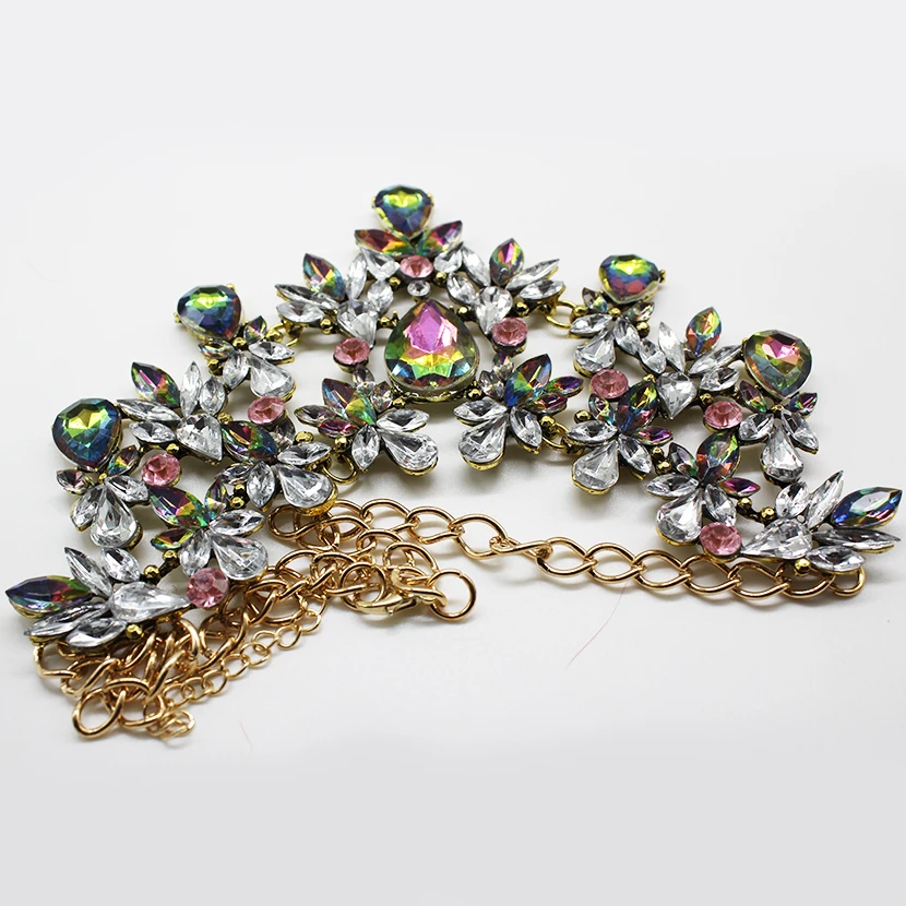 Женское Ожерелье с эмалью длинная эмалированная цепочка геометрической формы