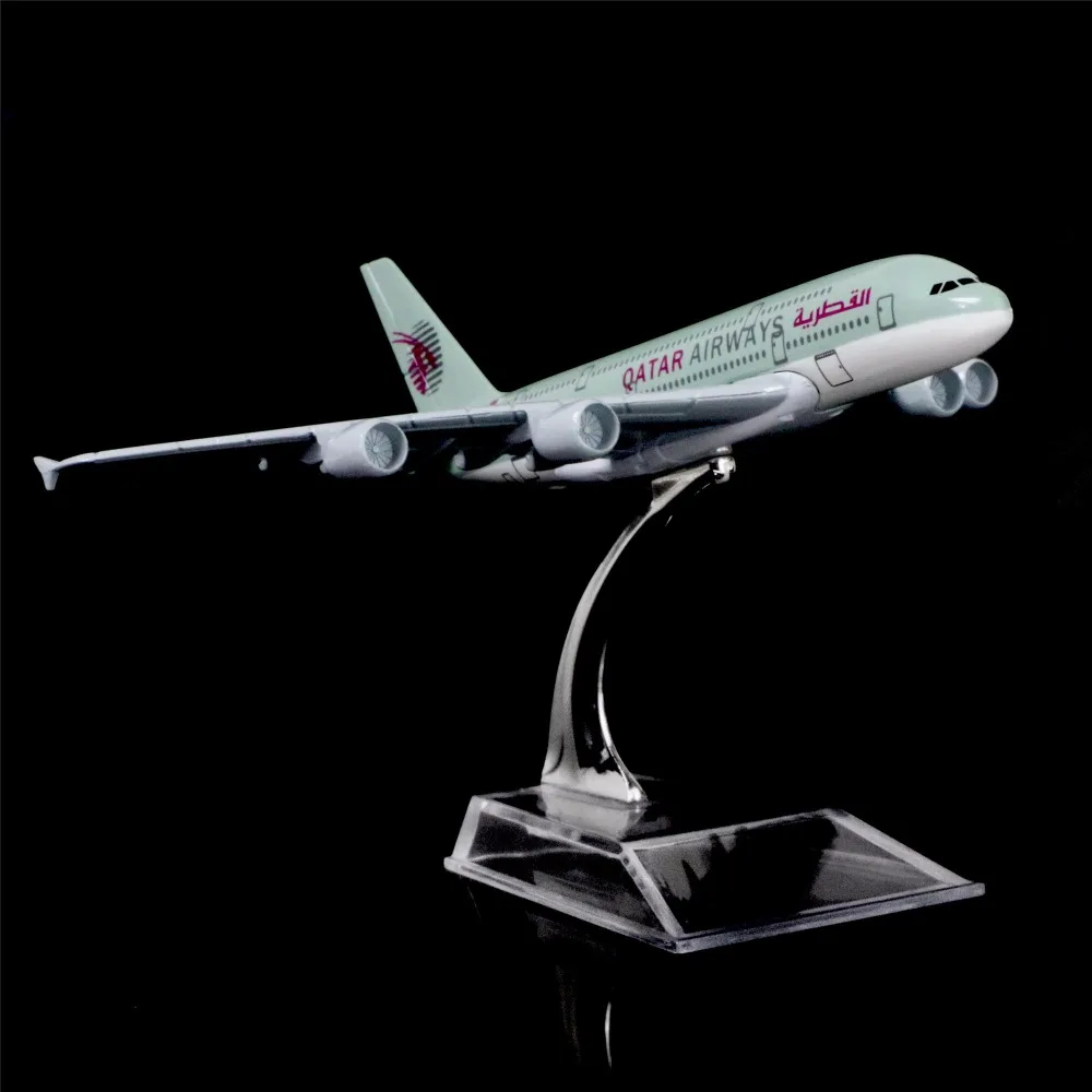 1:400 16 см QATAR Airways A380 металлическая модель самолета офисное украшение игрушка в