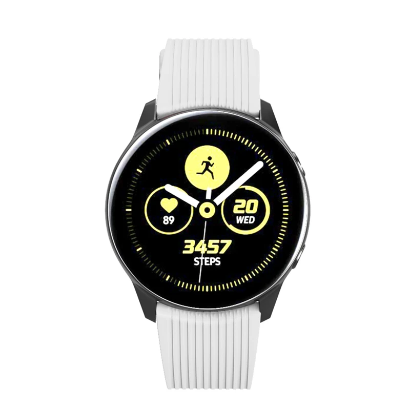 Подходит для Galaxy Watch Active полосатый силиконовый ремешок для повседневной одежды с ремешком 20 мм