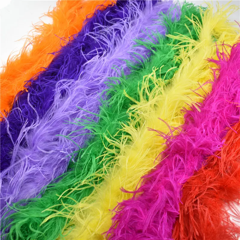 Лидер продаж 2 м/лот боа из страусиных перьев для танцев вечерние лента с перьями