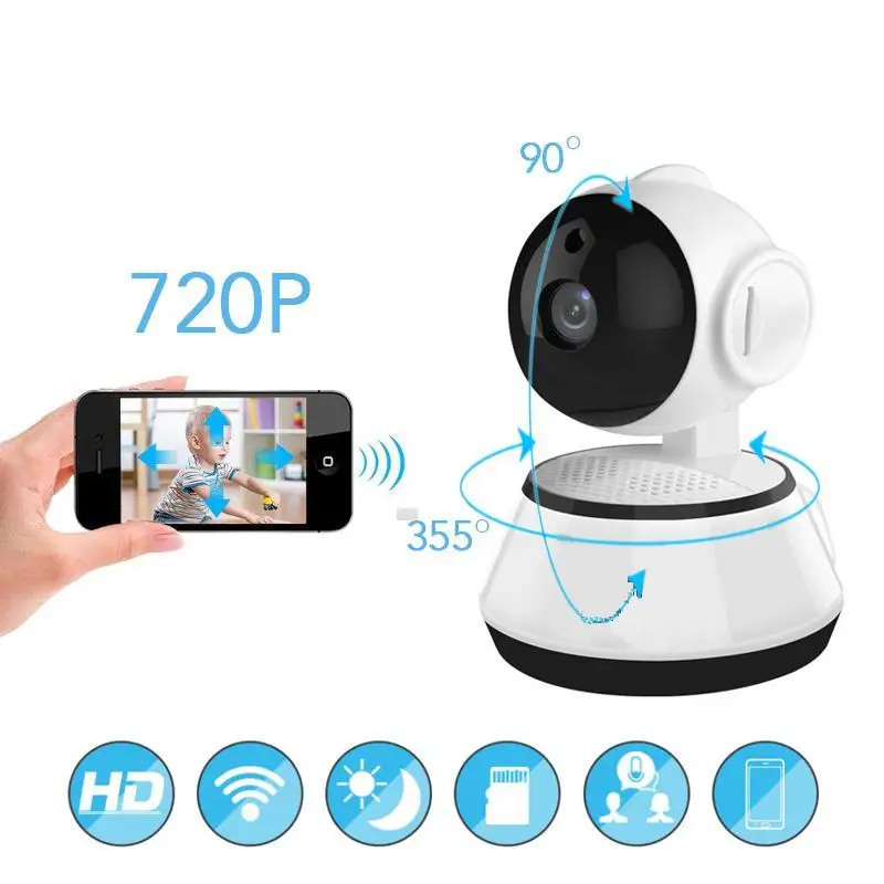 Беспроводная мини камера с Wi Fi ip 720 P беспроводная аудио запись наблюдение детский