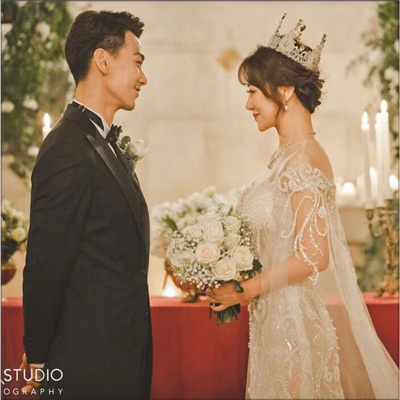 Диадемы и короны для волос CC роскошные свадебные аксессуары с кристаллами