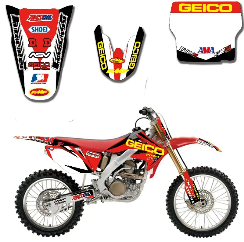 Наклейка Набор наклеек для Honda CRF250R CRF250 CRF 250R 250 2004 2005 2006 2007 2008 2009 Графический