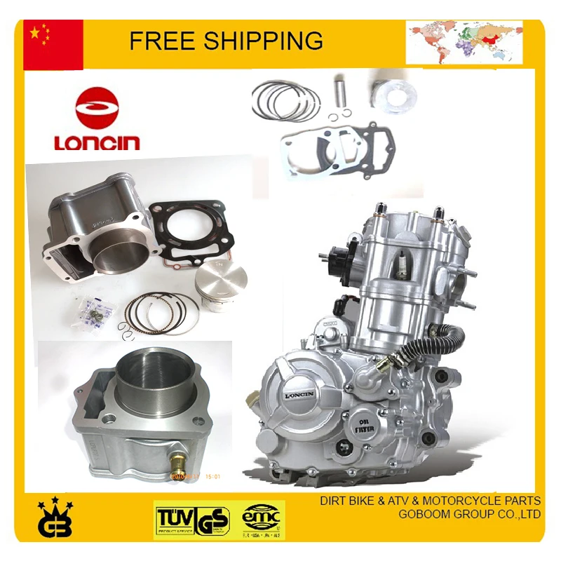 LONCIN 250CC двигатель с водяным охлаждением CB250 узел цилиндра блок в сборе 70 мм поршневое кольцо цилиндра штифт полный комплект
