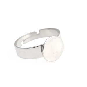 Новое кольцо из нержавеющей стали 8 мм 10 мм с плоским основанием для драгоценных камней, опорные Подвески для изготовления украшений, 10 шт.