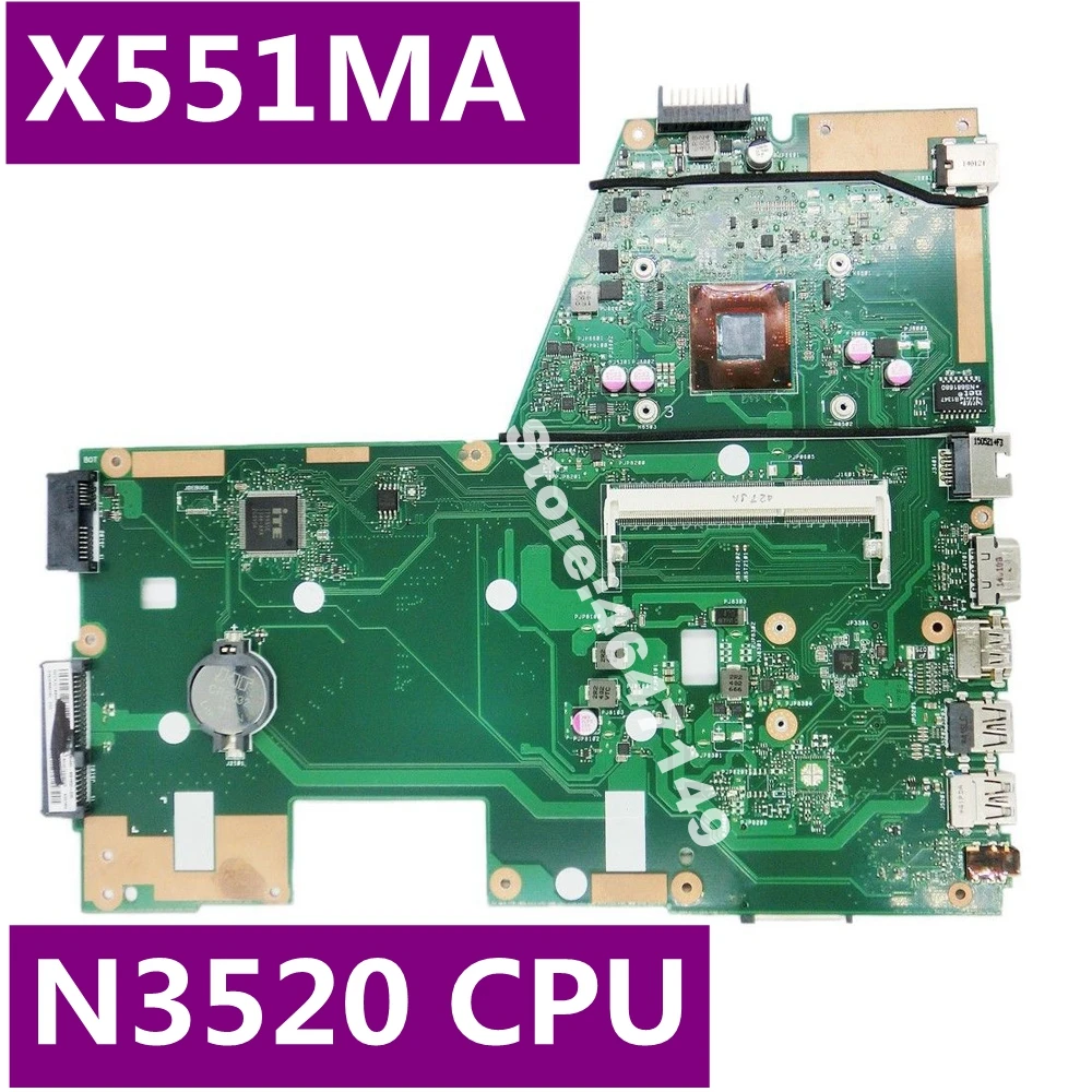 X551MA с N3520 Процессор REV 2 0 Материнская плата Asus D550M F551M X551M X551 ноутбука 60NB0480 MB1500 206