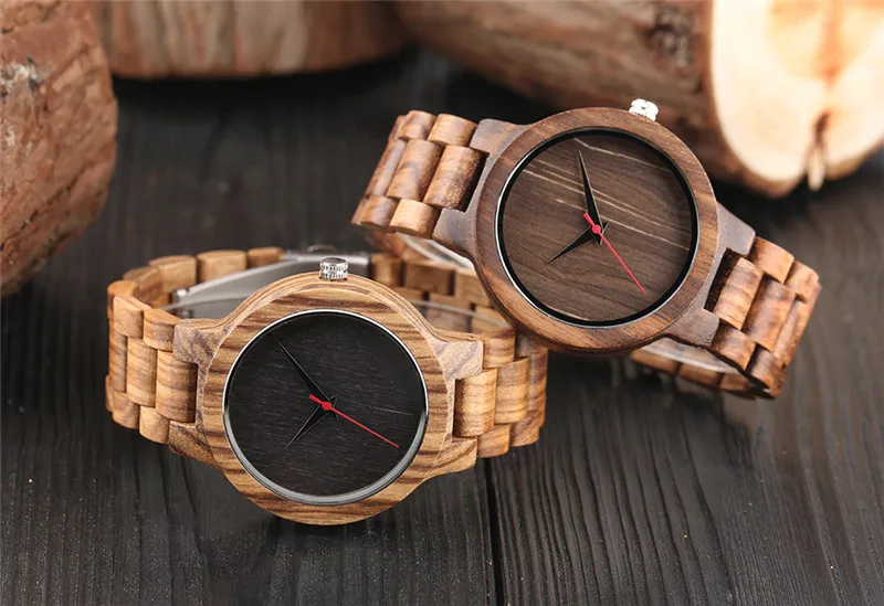 

Black/Coffee Dial Retro Wood Watch Men Quartz Modern Bamboo Wooden Creative Watches 2020 New Arrival Handmade Simple Clock Gift