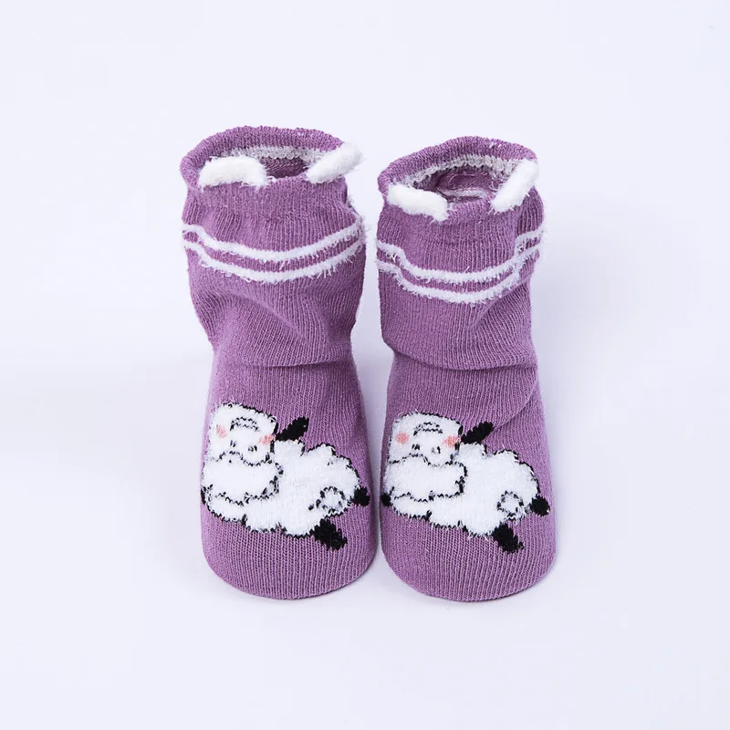 1 Pairs/Newborn Baby Boy Socks Pure Cotton Solid Kids Middle Tube Funny Cartoon Cute Animal Print Pattern Casual Style Sox | Детская