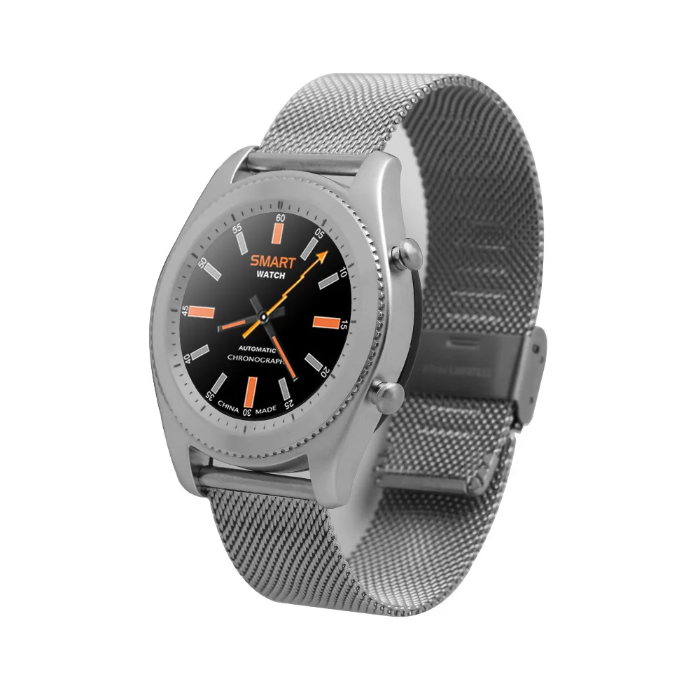 Silver-Gray Kktick S9 умные часы Bluetooth 4,0 IOS Android двойная система с пульсометром умные часы - Цвет: Silver-Gray