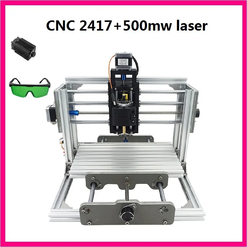 CNC 2417 + 500 мВт лазерная grbl управления diy ЧПУ гравировальный станок мини Pcb ПВХ