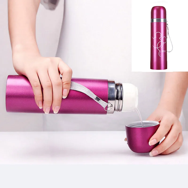 500 мл бутылка для воды из нержавеющей стали детей Термокружка с двойными стенками