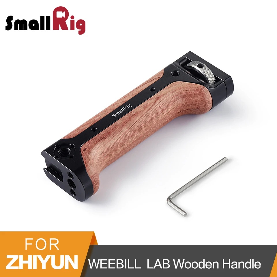 SmallRig деревянная рукоятка для лаборатории Zhiyun WEEBILL и DSLR камеры быстросъемная деревянная ручка с холодным башмаком Arri отверстие для определения местоположения-2276