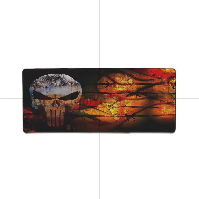 Lock Edge 30X90cm MaiYaCa Каратель Череп натуральный каучук игровой коврик для мыши Настольный коврик анти-с блокировкой скольжения клавиатура Коврик Большой геймер Коврик для мыши для dota - Цвет: Lock Edge 30X90cm
