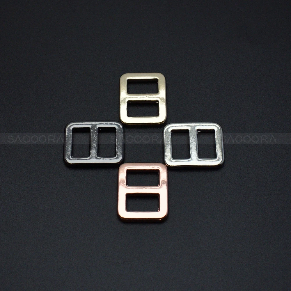 

3/8" Metal Mix Colors Curve Tri-Glide Slider Adjustable Buckle for Bags Webbing 10mm