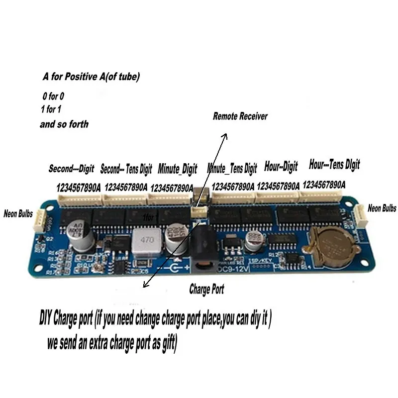 DIY in12 in14 in18 qs30 1 Nixie трубка цифровые светодиодные часы подарок набор печатной платы