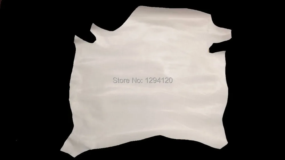 Натуральная перламутровый белый козьей кожи Ткань для бумажника/сумки/Обувь