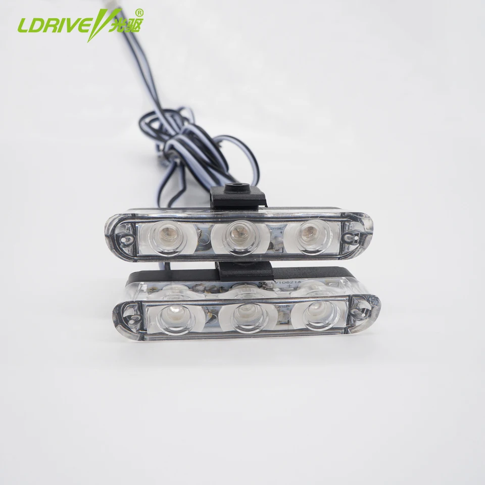 4PCS 12V Car 3LED Strobe Flashing lights Signal Emergency Light LED Warning red blue Motorcycle Auto Flash Universal | Автомобили и