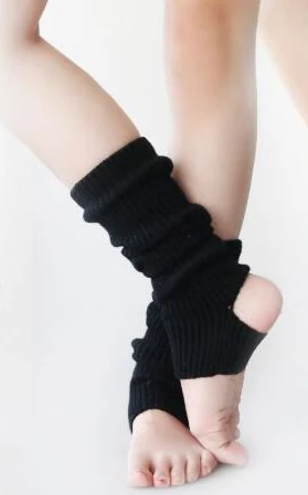 black Танцы legwarmer женские балетки разминки длинные legwarmer зима Танцы одежда бедра гетры до колена протектор - Цвет: black