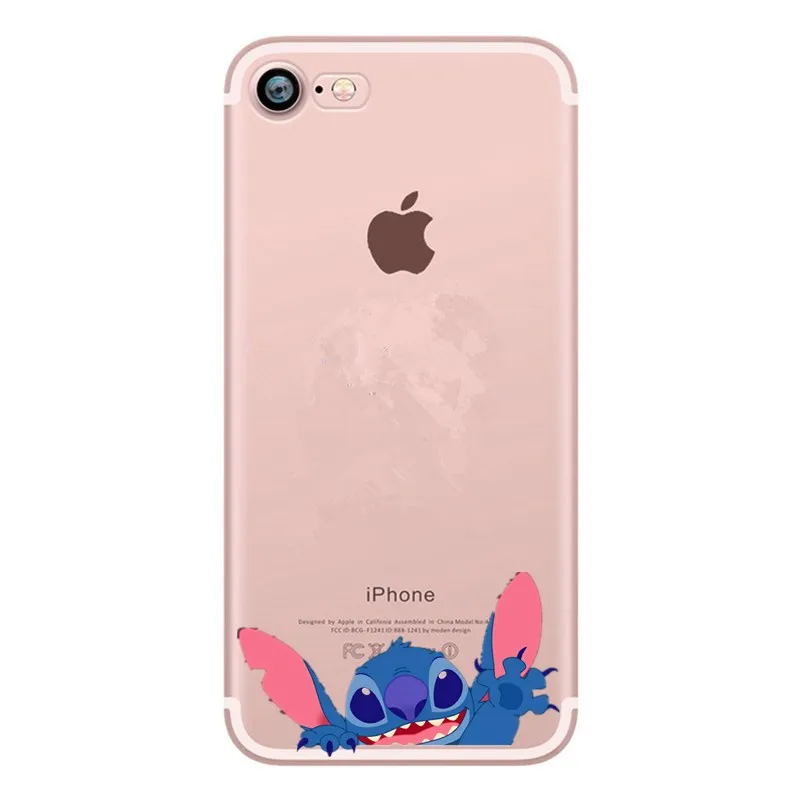 Мягкий чехол из ТПУ для iphone 7 Чехол смешно стежка Прозрачный 6 6S Plus случаях