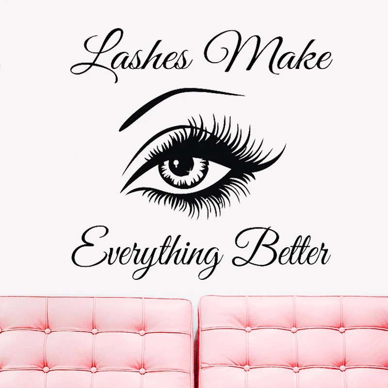 Вдохновляющая цитата для макияжа виниловая наклейка на окно стену Наклейка