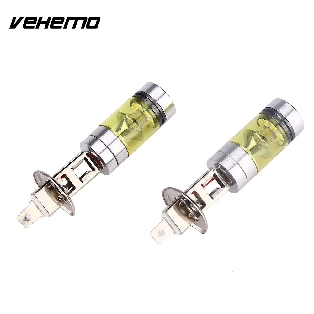 Vehemo 1 пара H1 100 Вт автомобильный Стайлинг проектор противотуманная фара LED 4300K