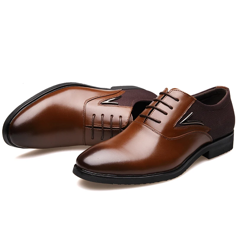Новинка 2018 мужские классические кожаные туфли на плоской подошве Мужские