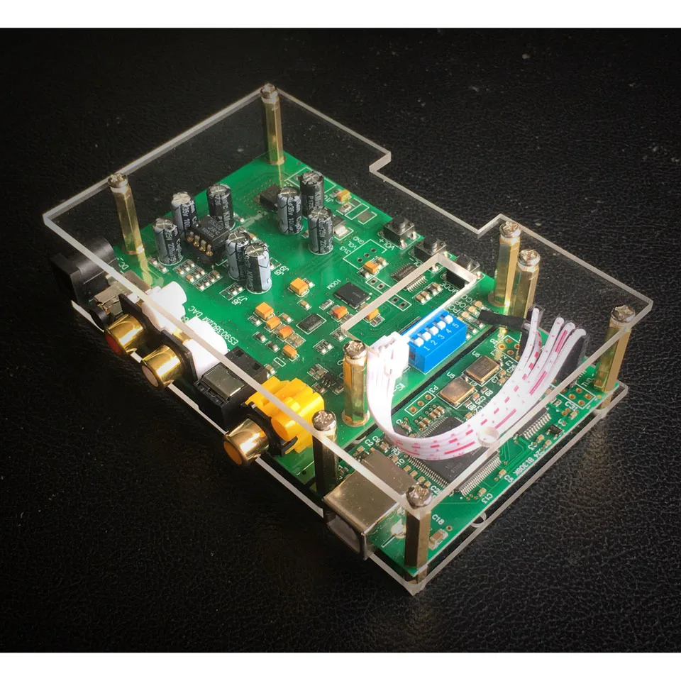 ES9038Q2M DSD ies SPIDF декодер плата amanero USB DAC с акриловым листом T0249