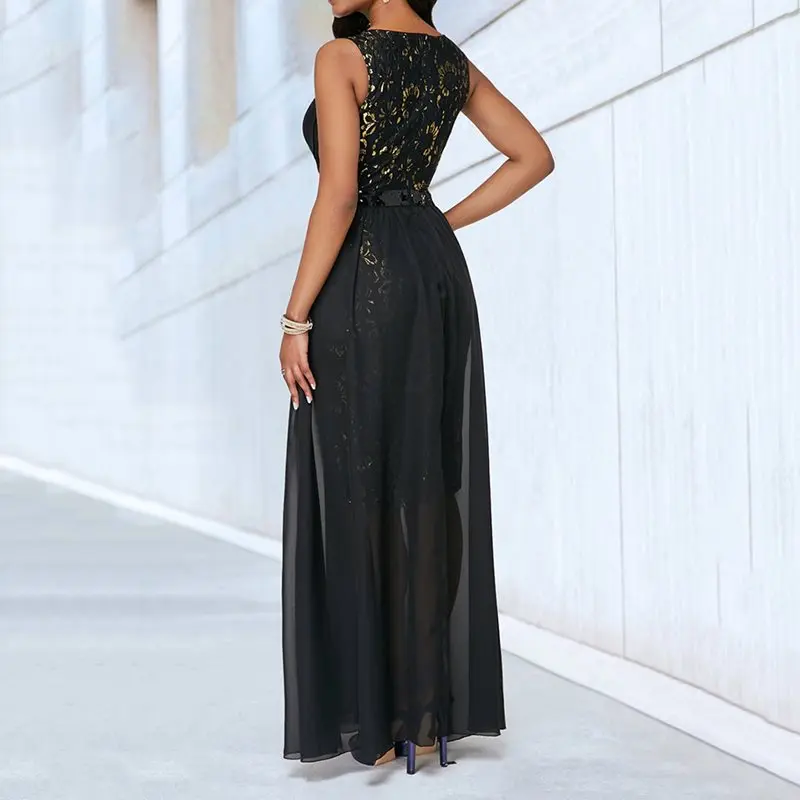 Элегантное летнее офисное женское винтажное длинное платье больших размеров для