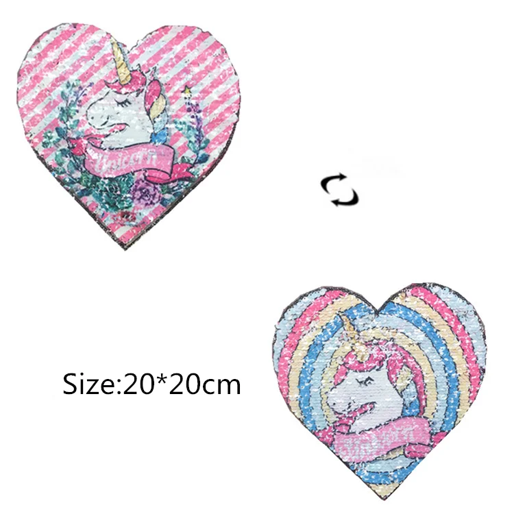 Единорог обратный блесток пришить патчи для одежды пальто свитер изменение