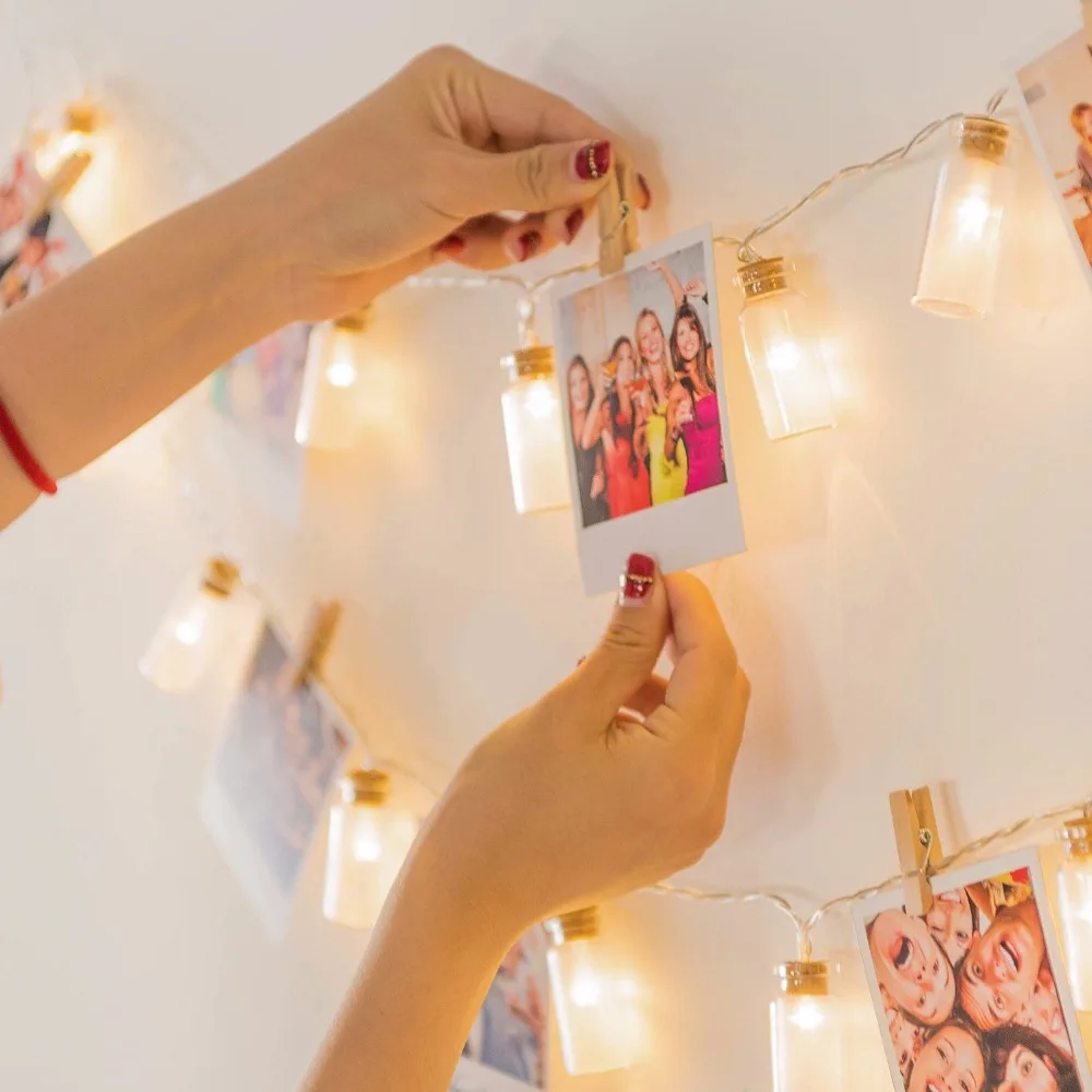 2 м 20 светодиодные огни строки в мини бутылки Рождественские строку для спальни