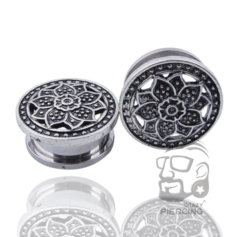 Новый винт из нержавеющей стали пирсинг для тоннелей на теле ювелирные изделия