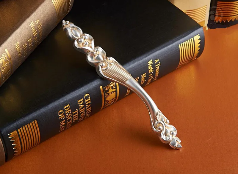 Цветок дрессера ручка старинное серебро круглые ручки для шкафа На ящики Ручка