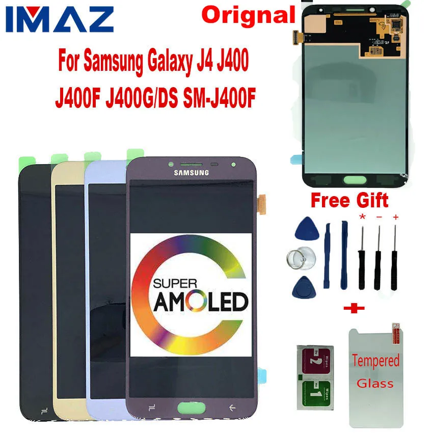 

IMAZ Orignal AMOLED 5.5“ J4 Lcd For Samsung Galaxy J4 2018 J400 J400F/DS J400G Display Touch Screen Digitizer Replacement parts