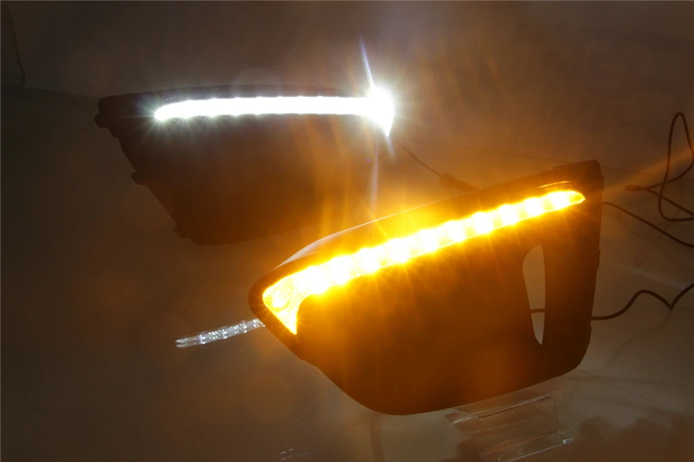 CSGJMY 1 пара автомобиля 12V DRL Дневной свет лампы для России KIA RIO X-Line противотуманная фара вождения авто Габаритные огни Дневные ходовые огни