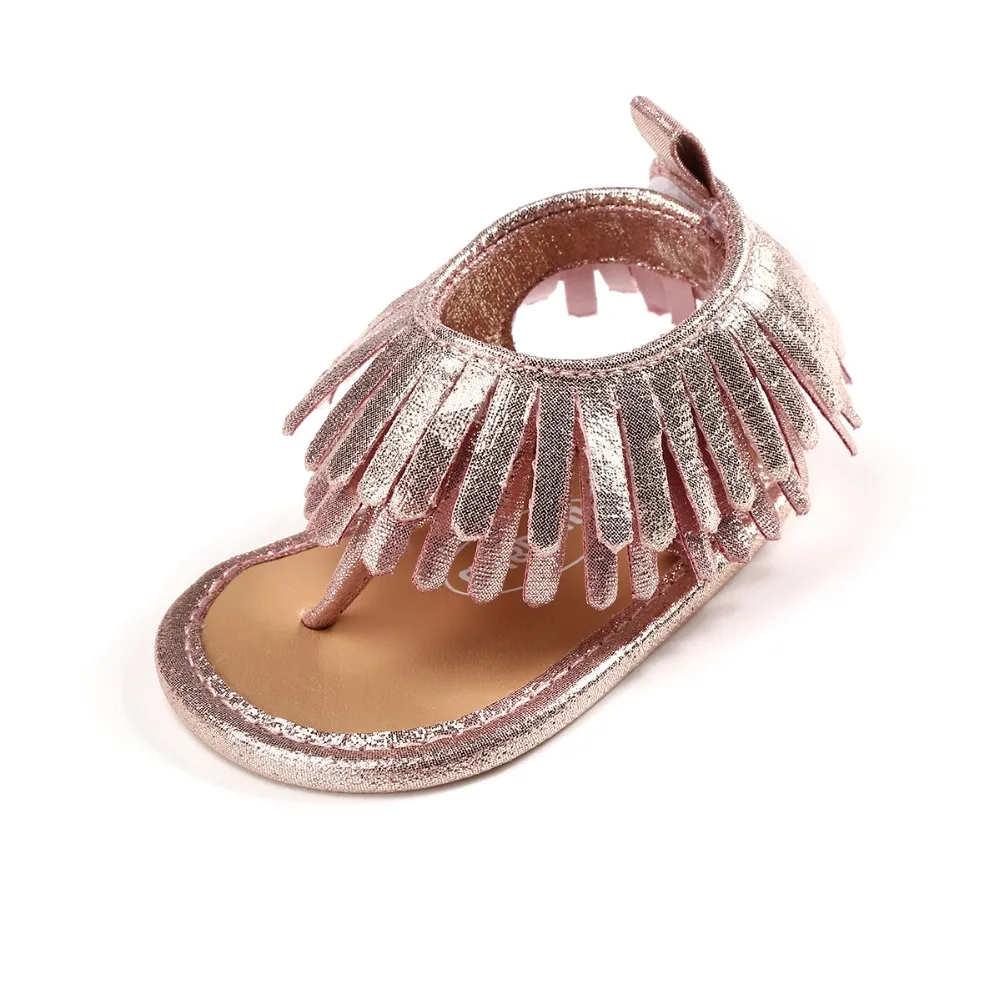 Fashion Tassel Summer Baby Girl Boy Shoes PU Soft Sole Casual Sandals Clamp Toddlers For 0-18 Months |