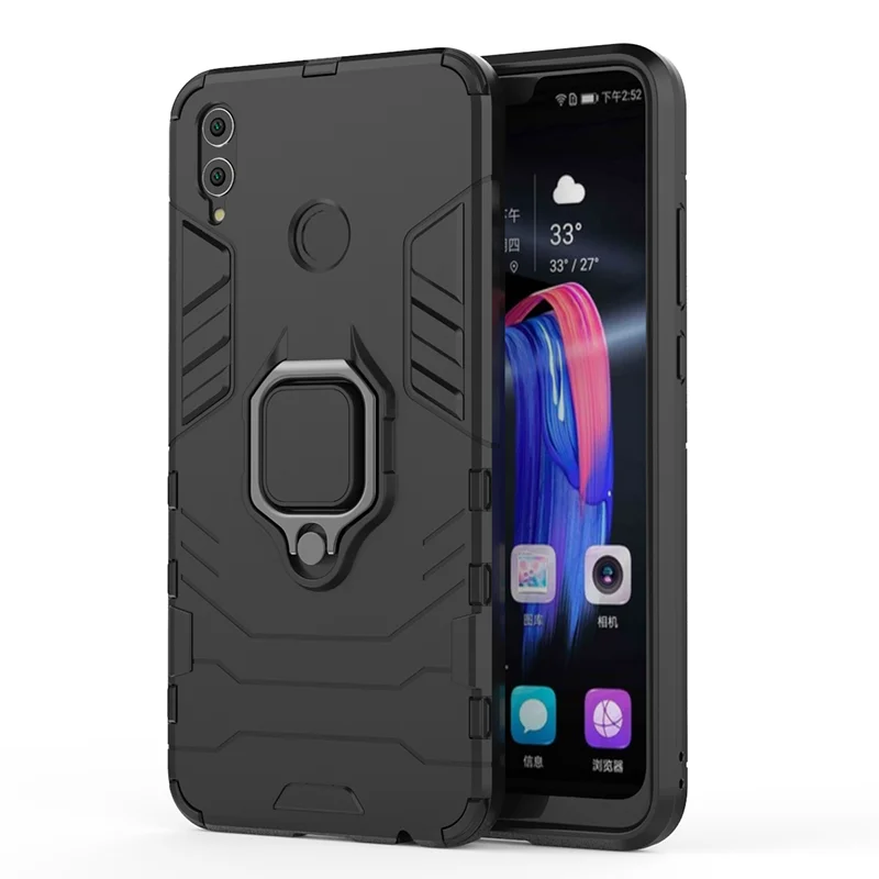 Автомобильный держатель для телефона Honor 8x10 Lite противоударный чехол с кольцом Play