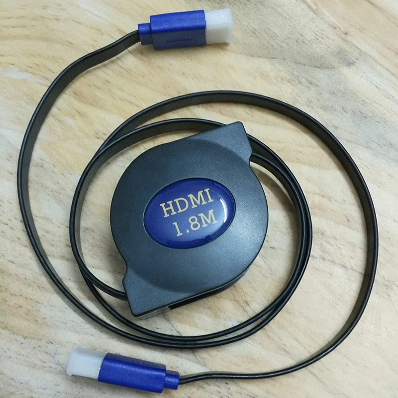Выдвижная и растягивающийся 1080 P HDMI к HDMI кабель 1 м 1,8 м 3D кабель адаптер для проекторов мониторов ТВ ЖК-дисплея ноутбука PS3