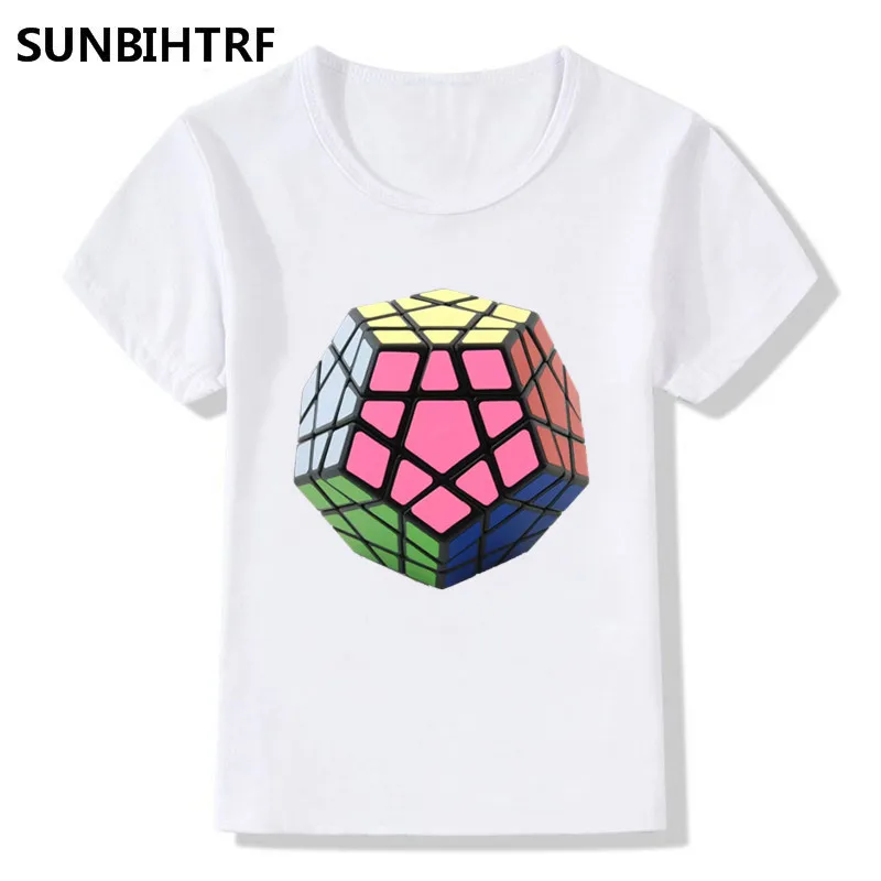 Забавные детские футболки ABC cube детская одежда топы с короткими рукавами для