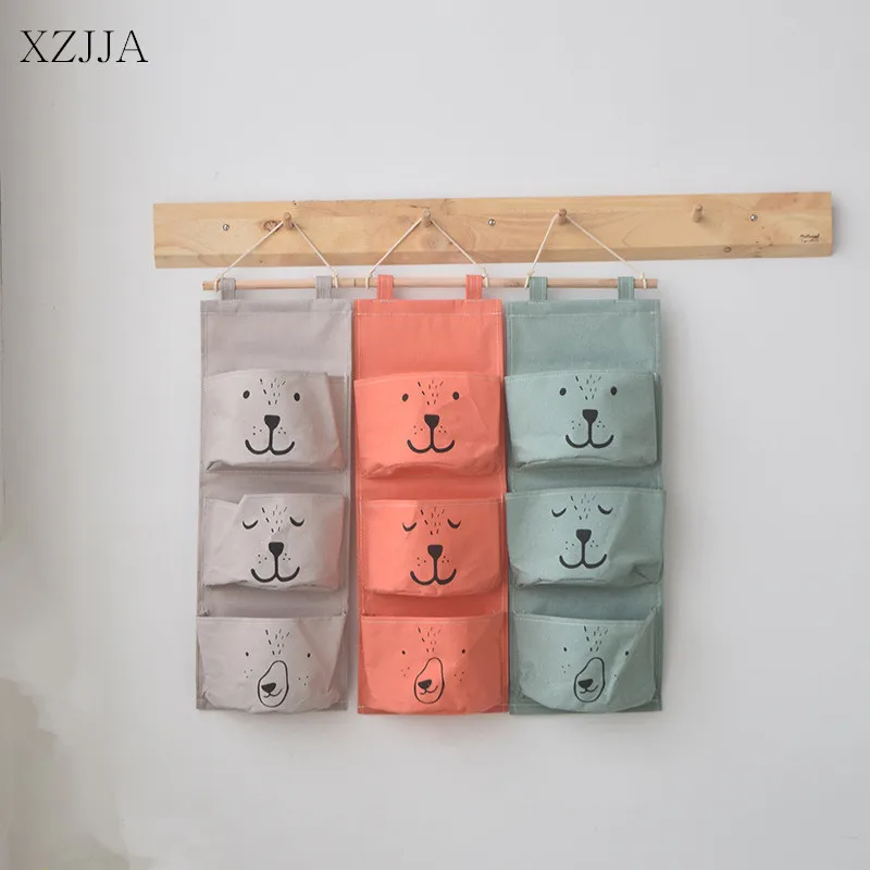 XZJJA Многослойные подвесные органайзеры Медведь Кухня Ванная комната сумка для