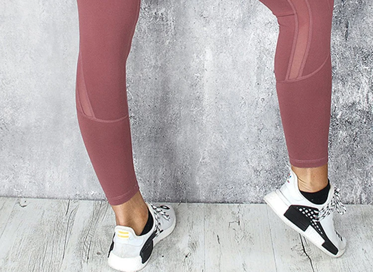 Sevencolorfit, штаны для йоги с карманами, высокая талия, женские сетчатые леггинсы с дырочками, для спортзала, бега, тренировки, леггинсы, спортивная одежда для фитнеса