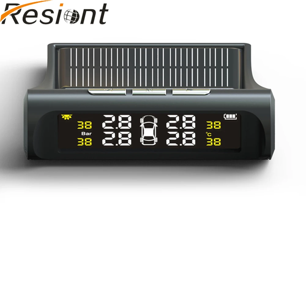 Смарт автомобиль TPMS Встроенная система контроля давления в шинах Солнечная