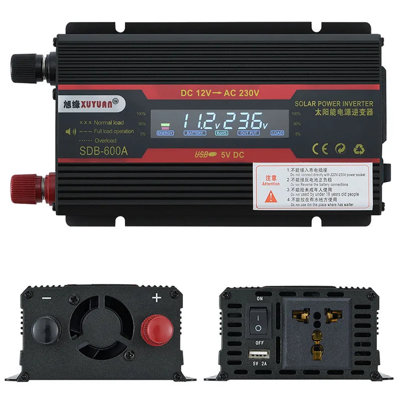 Автомобильный инвертор солнечной энергии 4000 Вт DC12/24 В до AC110V/220 USB синусоидальный