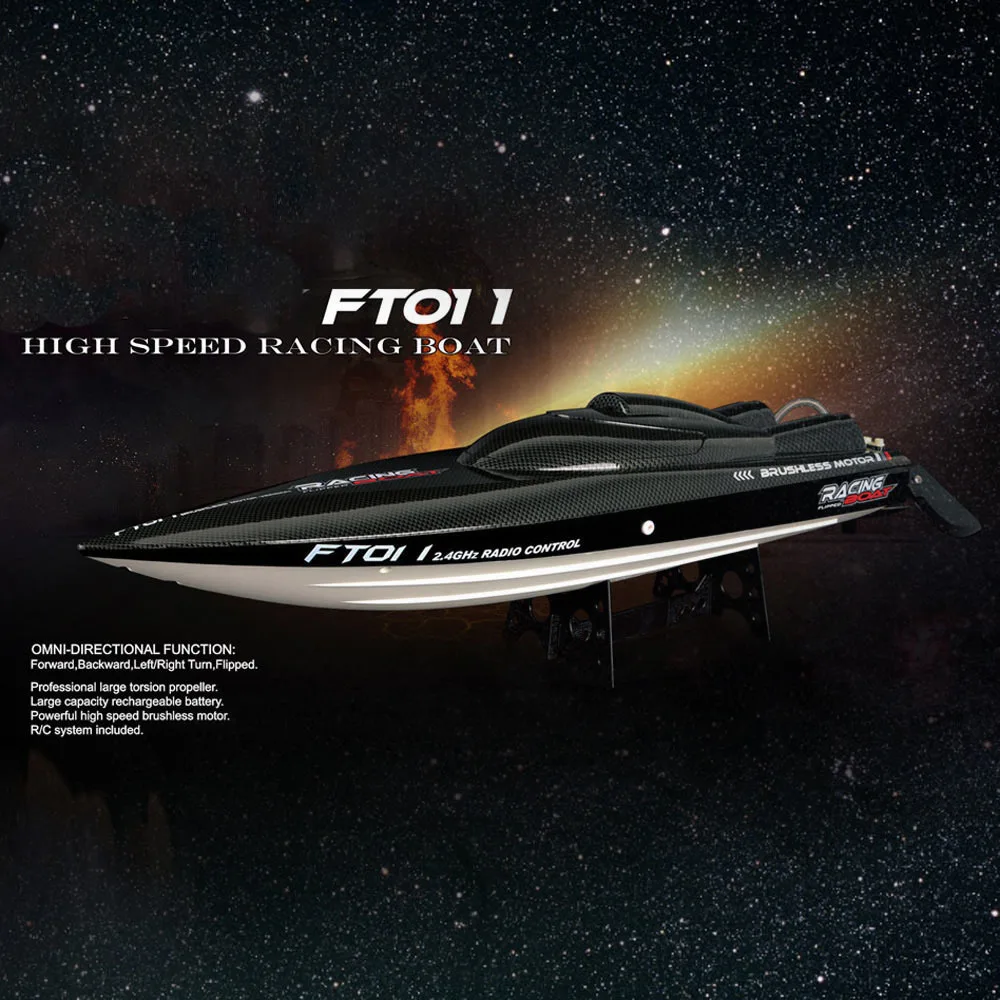 FeiLun FT011 2 4 г RC гоночный катер Безщеточный 55 км/ч встроенный водяного охлаждения