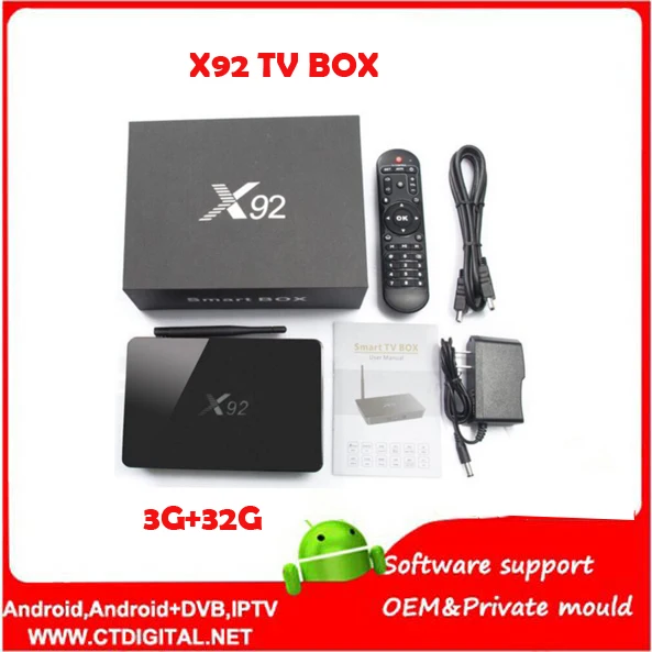 X92 ТВ приставка android 7,1 3 ГБ 32 ГБ Amlogic S912 Восьмиядерный 2,4 ГГц/5,8 ГГц WiFi Bluetooth USB 2,0 - Цвет: 3G 32G